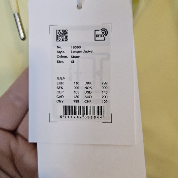 Rains Longer Jacket Straw Yellow Unisex Casual Classic Button Closure Hooded - Picture 12 of 15